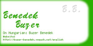 benedek buzer business card